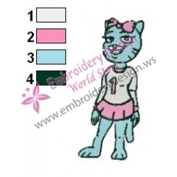 Nicole The Amazing World of Gumball Embroidery Design 05